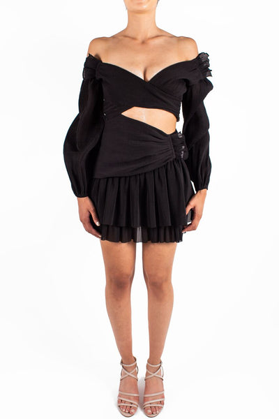 Zimmermann golden surfer dress black top