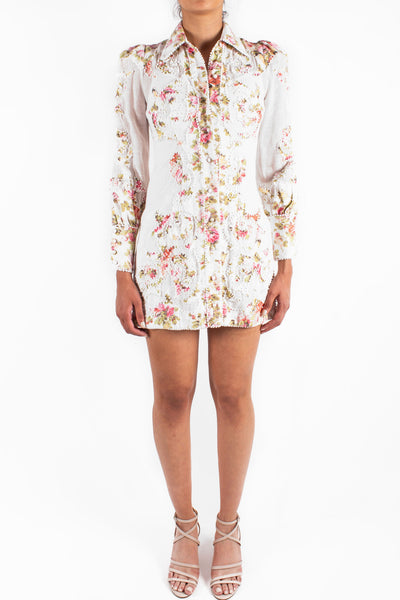 Zimmermann applique shirt dress hotsell