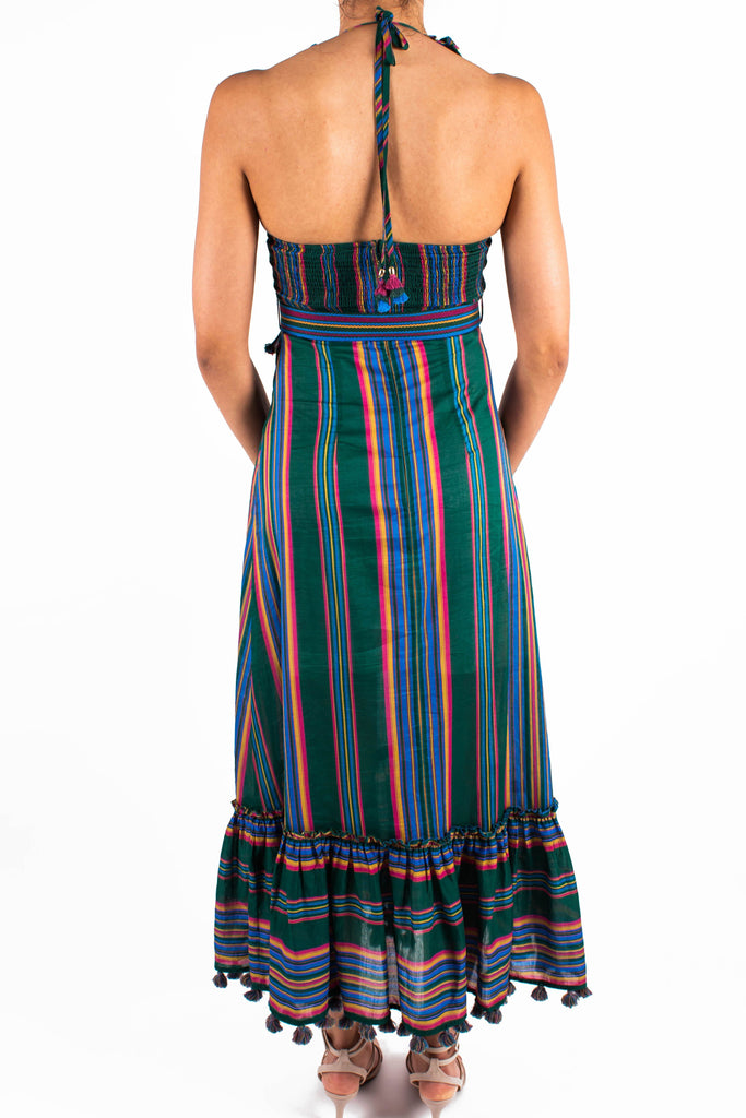 Allia Stripe Picnic Dress Back