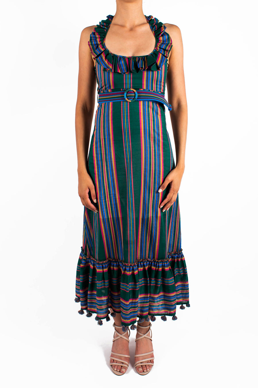 Allia Stripe Picnic Dress Front
