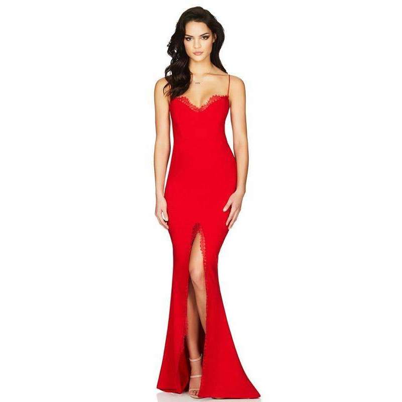 Chloe Lace Gown Red
