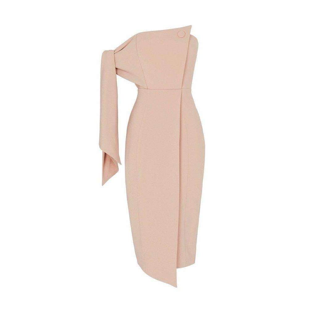 Misha Collection Romi Structured Midi Dress Blush for Hire VESTRR Vestrr