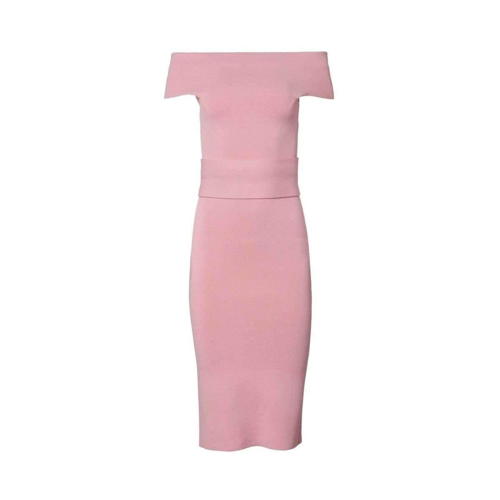 Crepe Knit C/Shld Milano Dress Pink